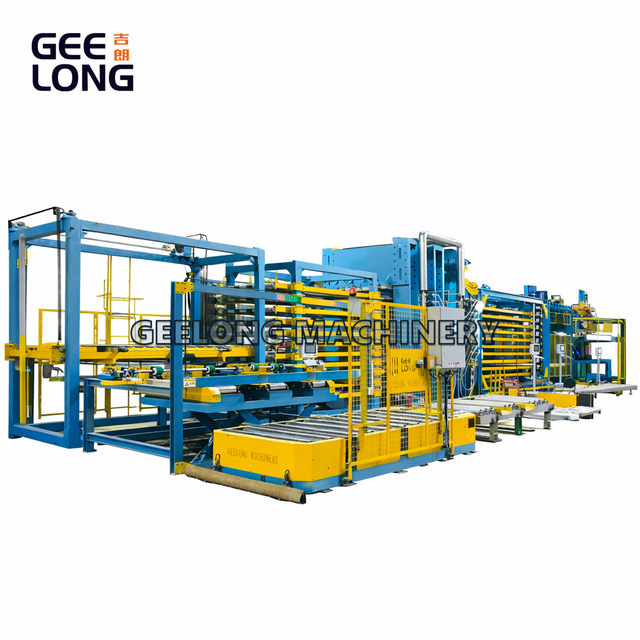 Film Otomatis Penuh Menghadapi Garis Tekan Kayu Lapis dengan Sistem Pengumpanan Vertikal