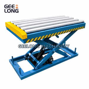 Meja Pengangkat Hidraulik Dengan Konveyor Roller Bertenaga