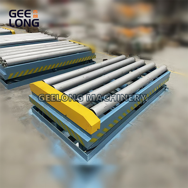 Meja Pengangkat Hidraulik Dengan Konveyor Roller Bertenaga