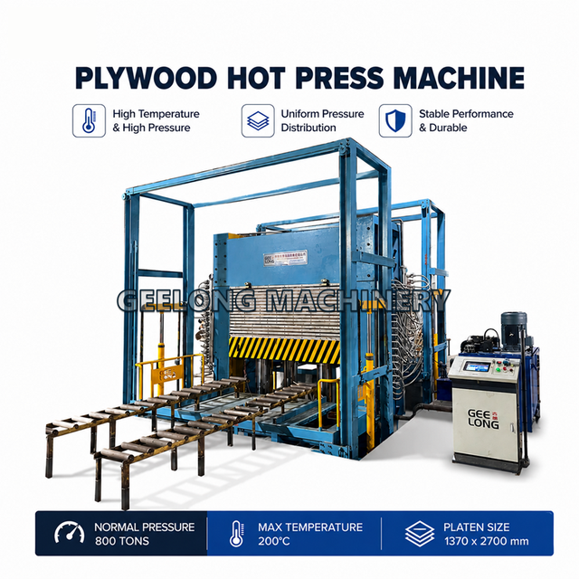 Mesin Press Panas Kayu Lapis Berwajah Film 5x5 kaki