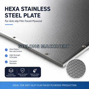 Pelat Tekan Stainless Steel Anti Selip Hexa untuk Laminasi Kayu Lapis